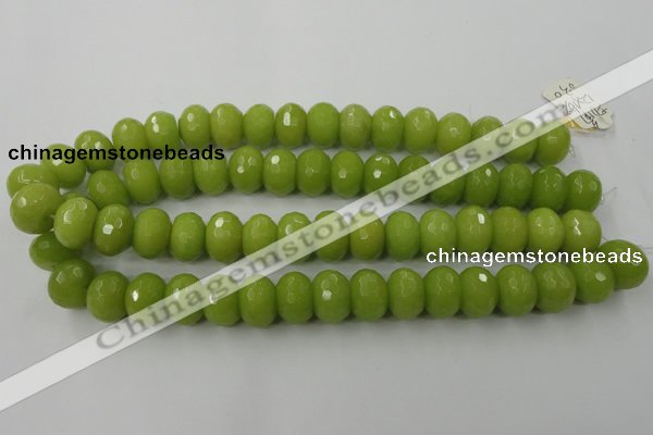 CCN935 15.5 inches 12*16mm faceted rondelle candy jade beads