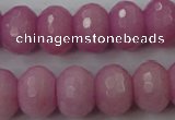 CCN939 15.5 inches 12*16mm faceted rondelle candy jade beads