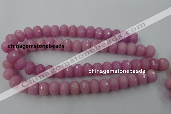 CCN939 15.5 inches 12*16mm faceted rondelle candy jade beads