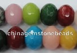 CCN956 15.5 inches 14*18mm faceted rondelle mixed color candy jade beads