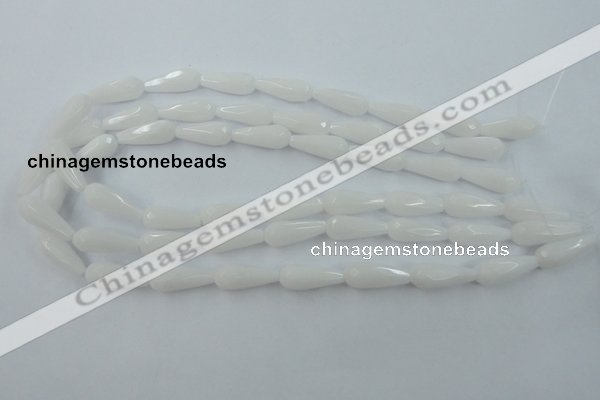 CCN973 15.5 inches 9*22mm faceted teardrop candy jade beads