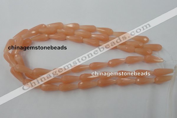 CCN974 15.5 inches 9*22mm faceted teardrop candy jade beads