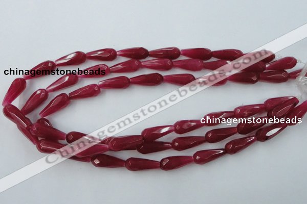 CCN976 15.5 inches 9*22mm faceted teardrop candy jade beads