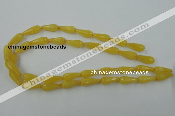 CCN977 15.5 inches 9*22mm faceted teardrop candy jade beads