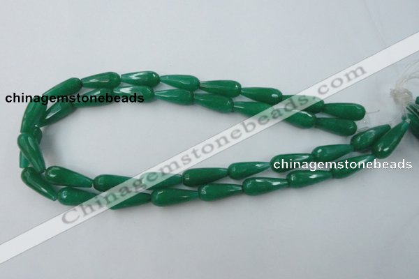 CCN978 15.5 inches 9*22mm faceted teardrop candy jade beads