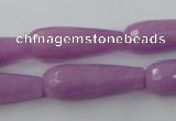 CCN984 15.5 inches 10*30mm faceted teardrop candy jade beads