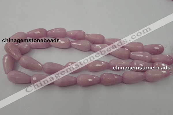 CCN988 15.5 inches 13*25mm faceted teardrop candy jade beads