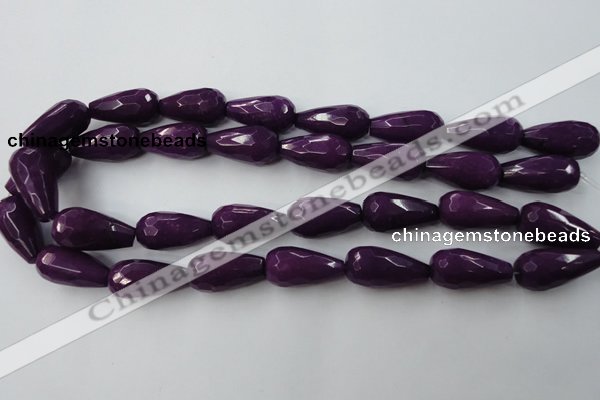 CCN991 15.5 inches 13*25mm faceted teardrop candy jade beads