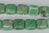 CCO113 15.5 inches 10*10mm square dyed natural chrysotine beads