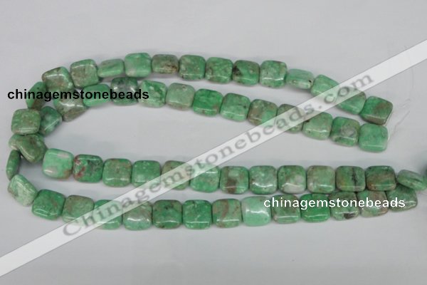 CCO113 15.5 inches 10*10mm square dyed natural chrysotine beads