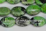 CCO136 15.5 inches 13*18mm oval dyed natural chrysotine beads