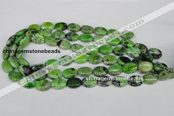 CCO136 15.5 inches 13*18mm oval dyed natural chrysotine beads