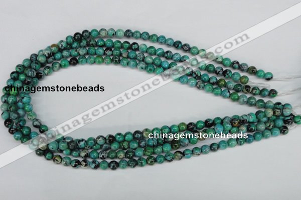 CCO141 15.5 inches 6mm round dyed natural chrysotine beads