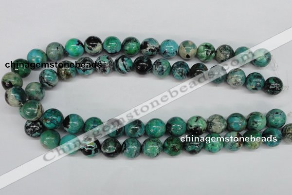 CCO145 15.5 inches 14mm round dyed natural chrysotine beads