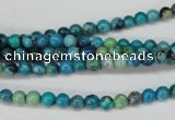 CCO160 15.5 inches 4mm round dyed natural chrysotine beads