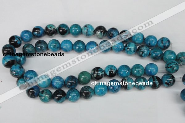 CCO164 15.5 inches 12mm round dyed natural chrysotine beads