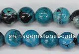 CCO166 15.5 inches 15mm round dyed natural chrysotine beads