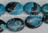 CCO180 15.5 inches 15*20mm oval dyed natural chrysotine beads