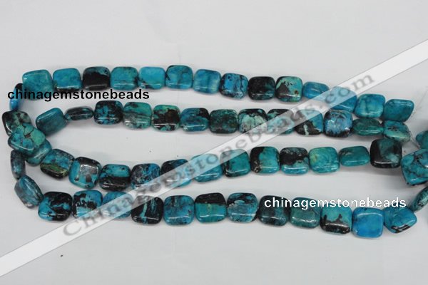 CCO185 15.5 inches 14*14mm square dyed natural chrysotine beads