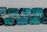 CCO190 15.5 inches 10*14mm rectangle dyed natural chrysotine beads