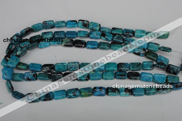 CCO190 15.5 inches 10*14mm rectangle dyed natural chrysotine beads