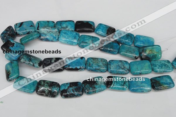 CCO192 15.5 inches 18*25mm rectangle dyed natural chrysotine beads