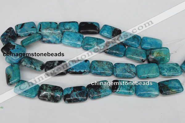 CCO194 15.5 inches 22*30mm rectangle dyed natural chrysotine beads