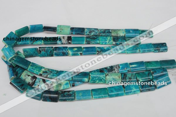 CCO198 15.5 inches 13*18mm flat tube dyed natural chrysotine beads