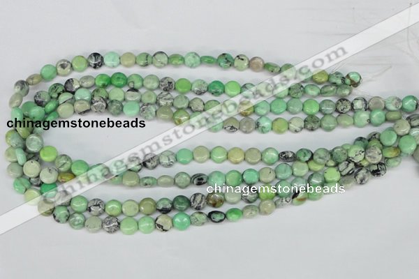 CCO31 15.5 inches 8mm flat round natural chrysotine beads