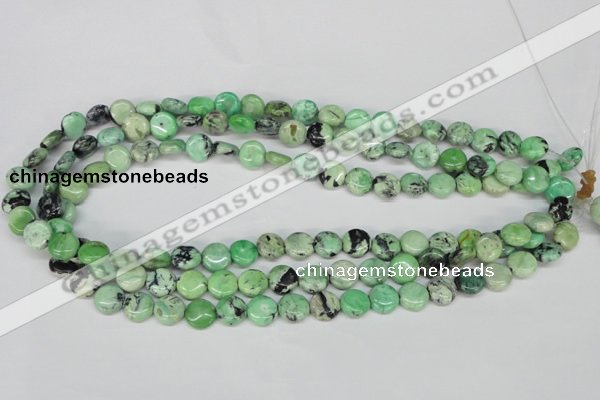 CCO32 15.5 inches 10mm flat round natural chrysotine beads