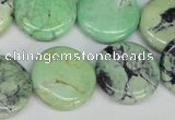 CCO33 15.5 inches 20mm flat round natural chrysotine beads