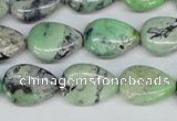 CCO39 15.5 inches 13*18mm flat teardrop natural chrysotine beads