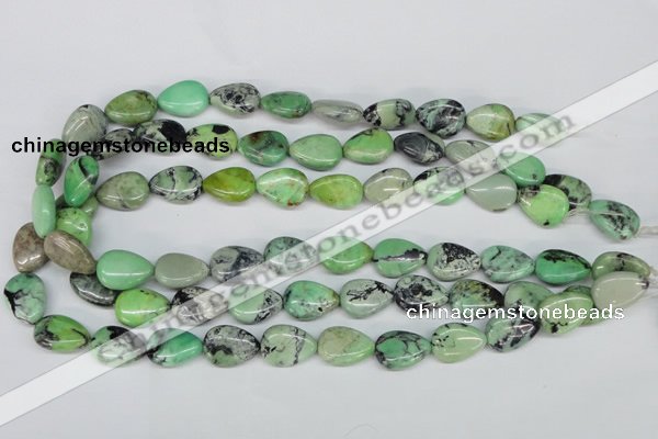 CCO39 15.5 inches 13*18mm flat teardrop natural chrysotine beads