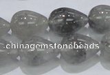 CCQ107 15.5 inches 15*20mm teardrop cloudy quartz beads wholesale