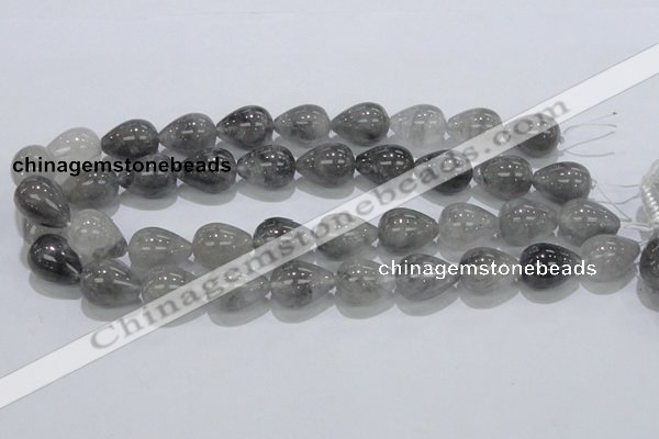 CCQ107 15.5 inches 15*20mm teardrop cloudy quartz beads wholesale