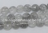 CCQ115 15.5 inches 8mm coin cloudy quartz beads wholesale