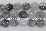 CCQ116 15.5 inches 10mm coin cloudy quartz beads wholesale