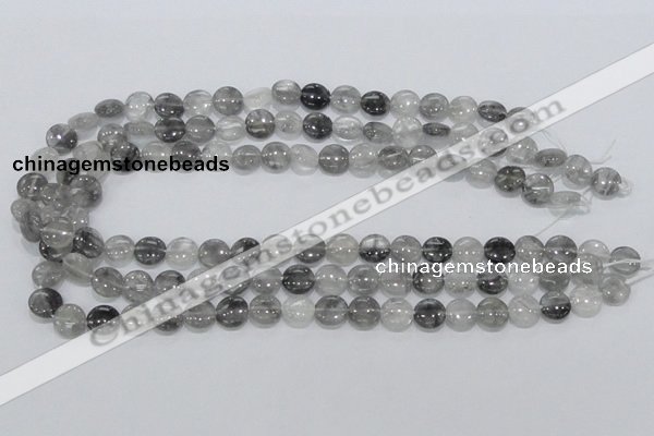 CCQ116 15.5 inches 10mm coin cloudy quartz beads wholesale