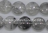 CCQ118 15.5 inches 15mm coin cloudy quartz beads wholesale