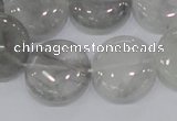 CCQ120 15.5 inches 20mm coin cloudy quartz beads wholesale