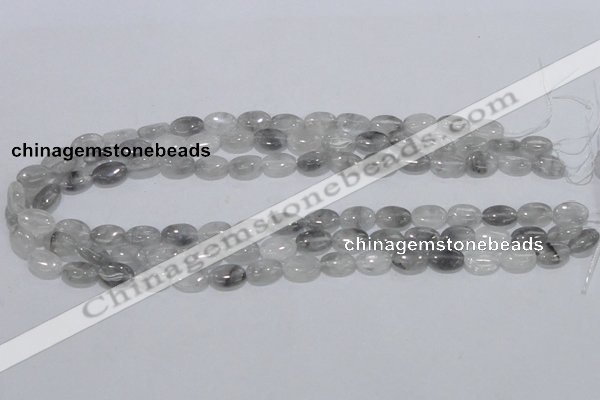 CCQ144 15.5 inches 8*12mm oval cloudy quartz beads wholesale