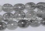 CCQ145 15.5 inches 10*14mm oval cloudy quartz beads wholesale