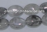 CCQ146 15.5 inches 13*18mm oval cloudy quartz beads wholesale