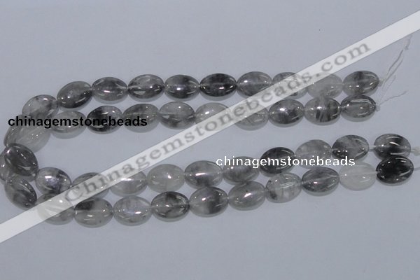 CCQ146 15.5 inches 13*18mm oval cloudy quartz beads wholesale