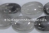 CCQ148 15.5 inches 18*25mm oval cloudy quartz beads wholesale