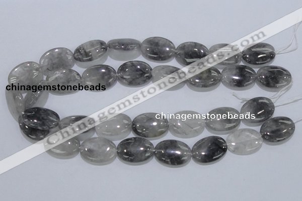 CCQ148 15.5 inches 18*25mm oval cloudy quartz beads wholesale