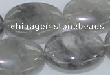 CCQ149 15.5 inches 22*30mm oval cloudy quartz beads wholesale