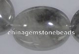 CCQ150 15.5 inches 30*40mm oval cloudy quartz beads wholesale