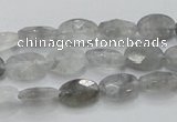 CCQ152 15.5 inches 8*12mm faceted oval cloudy quartz beads wholesale