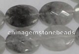 CCQ156 15.5 inches 18*25mm faceted oval cloudy quartz beads wholesale